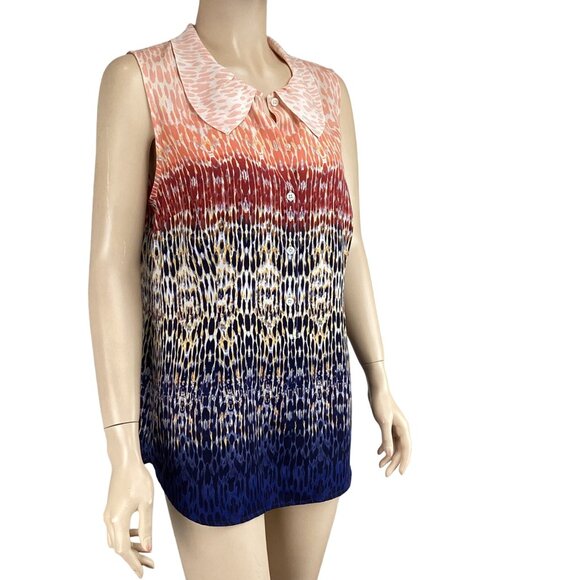 Cabi Love‎ Top Size Medium Sleeveless Blouse Peter Pan Collar - Picture 4 of 7